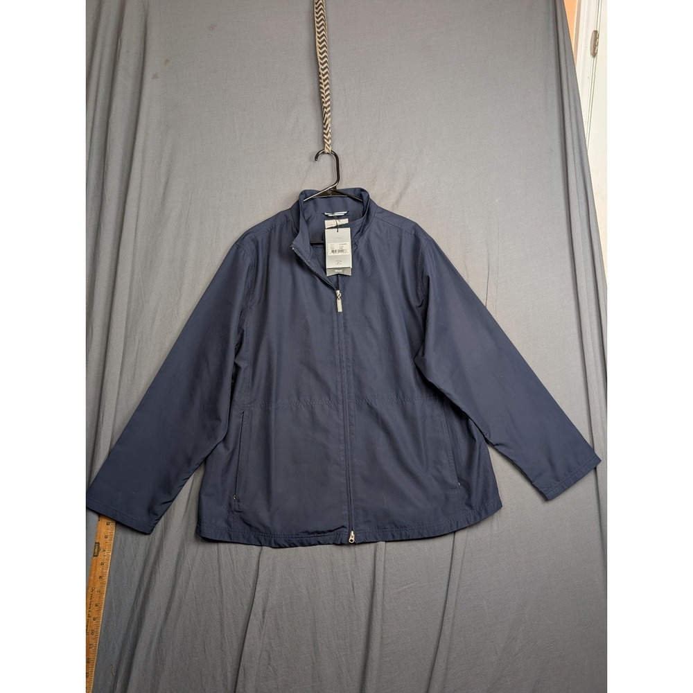 Cutter & Buck Navy Blue Lined WeatherTec Zip Jacket Size XXXL Men's